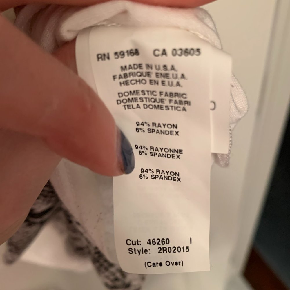 Maternity Top - Python Print Black/White Gathered… - image 3